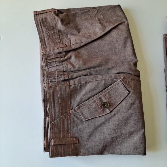 Denim & Co Womens 2 Piece Top and Capri Pants Matching Set Brown Size XL - Picture 9 of 16